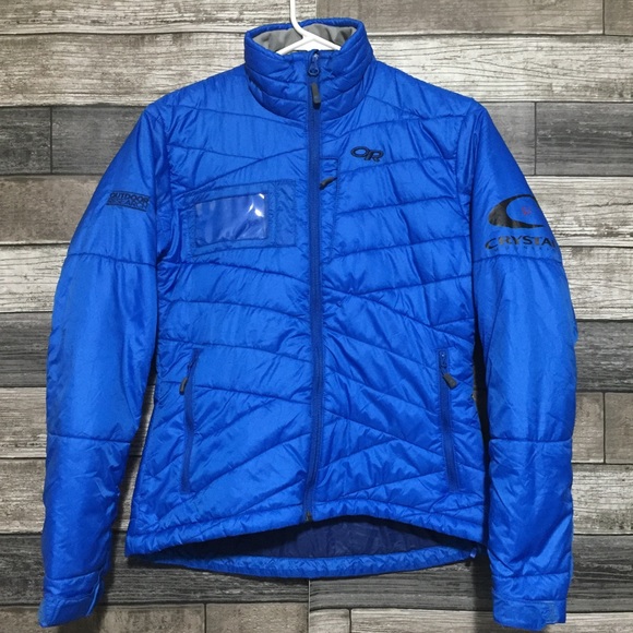 Outdoor Research Puffer Jacket Women’s XS Blue Full Zip Crystal Mountain Pockets - Picture 4 of 11